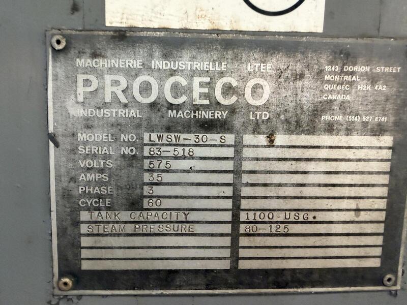 Proceco #LWSW-30-S, top load locomotive wheel parts washer - Image 3