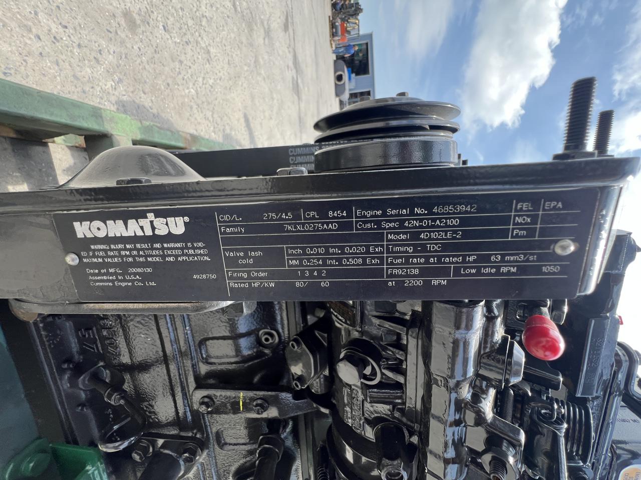 80 HP Cummins #4B-4.5-Mechanical, industrial diesel engine, mechanical fuel system, 11-1/2" flywheel, 2008 (3 - Image 10