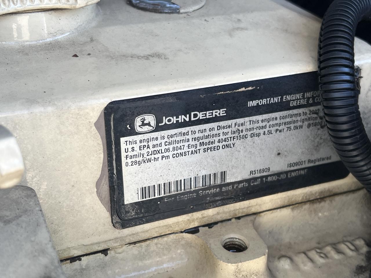 60 KW Kohler #60REOZJ, diesel generator set, 277/480 Volts, 1/3-phase, John Deere 4045TF150 engine, enclosed - Image 6