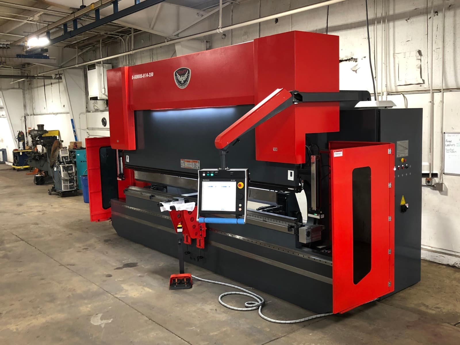 150 Ton, RMT #B-GENIUS-H-10-150, hybrid CNC press brake, 10' overall, 7 axis, servo motor drive, .00003" - Image 6