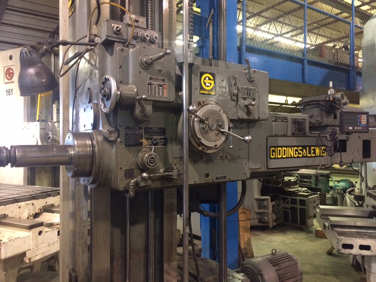 4" Giddings & Lewis #65D4-T, 36" x 96" T-slotted table, #50 taper, power draw bar, 1963 - Image 4