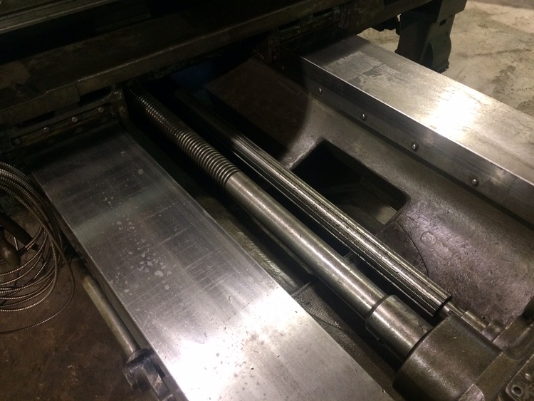4" Giddings & Lewis #65D4-T, 36" x 96" T-slotted table, #50 taper, power draw bar, 1963 - Image 5