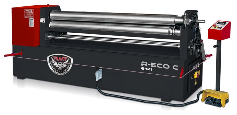 5' 0' x 14 gauge RMT #R-ECO-B-5-354, motorized initial pinch 3 roll plate roll, cast iron frame, magnetic - Image 3