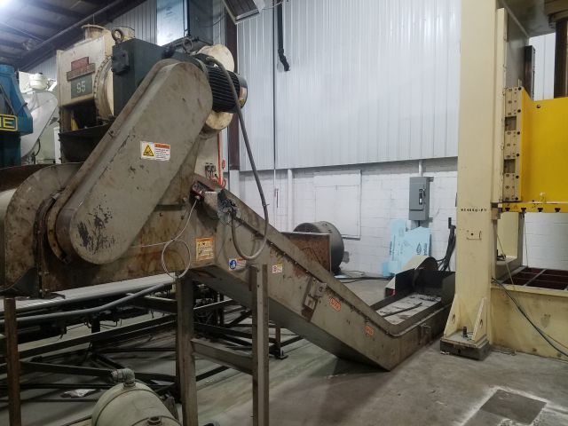21" x 208" Eriez #TUF-TRAC, magnetic conveyor, 6' infeed length, 69" discharge height, 3 HP, #13663J - Image 1
