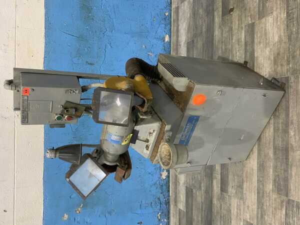 8" Cincinnati #102, double end pedestal grinder, 1" wheel width, 16" between wheels, tool rest, eye shield - Image 7