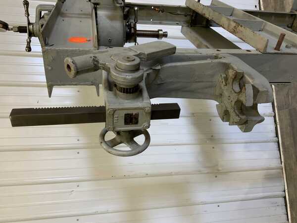 25 Ton, Dake #7-089, hydraulic H-frame press, 5" stroke, 34-1/4" between uprights, 37-3/4" x 9-3/4" bed, hand - Image 8