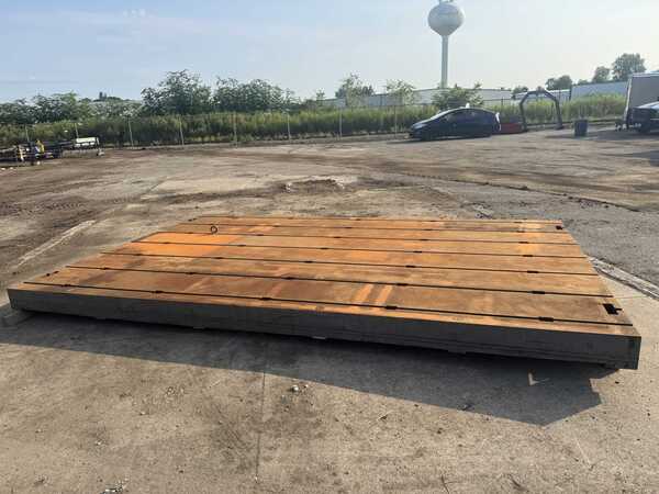 120-1/2" x 186" x 8", T-slotted floor plate, (7) T-slots, 7/8" slot top width, 2-1/2" bottom width, 18" slot - Image 2
