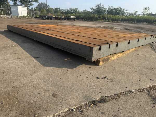 120-1/2" x 186" x 8", T-slotted floor plate, (7) T-slots, 7/8" slot top width, 2-1/2" bottom width, 18" slot - Image 3