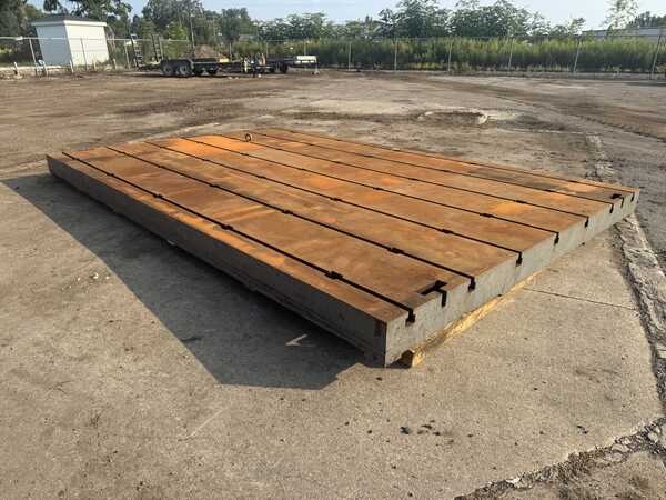 120-1/2" x 186" x 8", T-slotted floor plate, (7) T-slots, 7/8" slot top width, 2-1/2" bottom width, 18" slot - Image 4