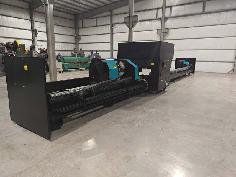 DNE #D-TUBE-2460K3T4, CNC fiber tube laser cutting machine, 6000 watt, 9-1/16" square max, 236" loading - Image 8