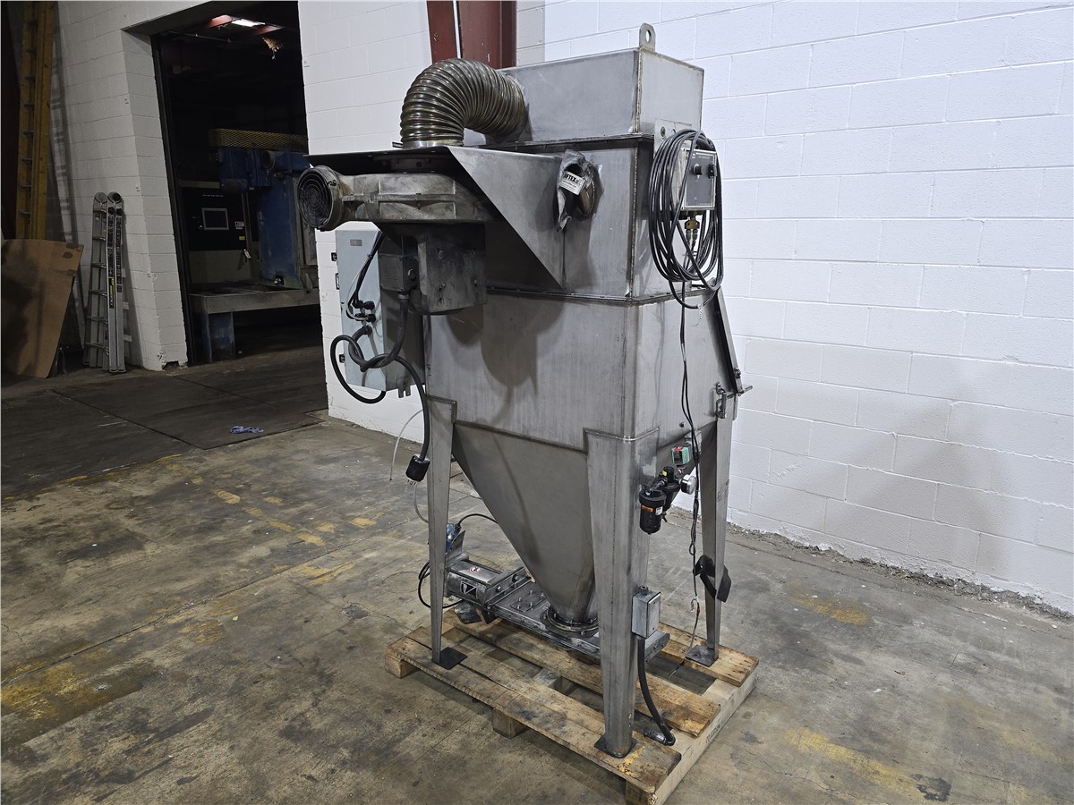 Coperion, stainless steel manual bag dump station, integral dust collection, extraction blower, conical - Image 2