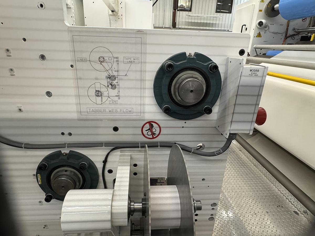 Catbridge #324, Turret Rewinder, 72" web width, 36" max. rewind roll diameter, 24" continuous running, 3" - Image 8