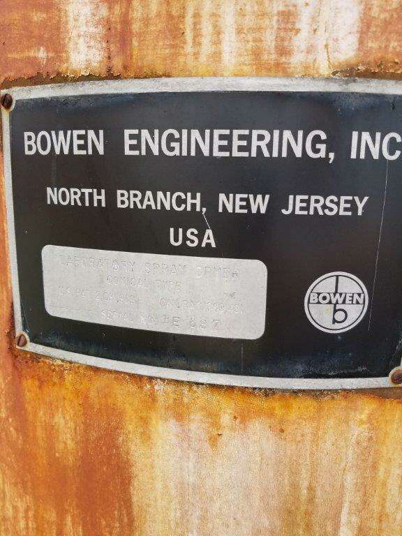 Bowen, lab spray dryer, 30" diameter x 24" H plus cone, 50 PPH evap, 316 Stainless Steel body & centrifugal - Image 10