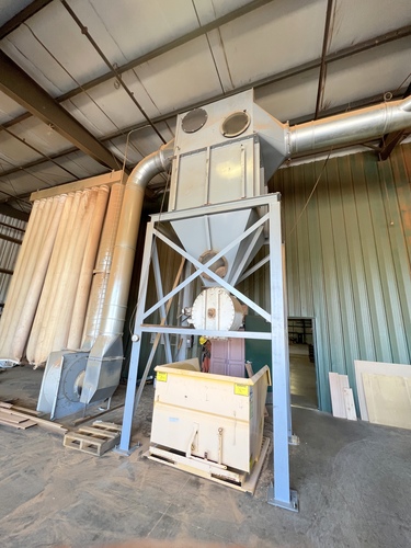6000 cfm Dust Collector, 20 HP fan, 16" Clarkes rotary airlock, Norfab quick-fit ducting & blow pipe - Image 2
