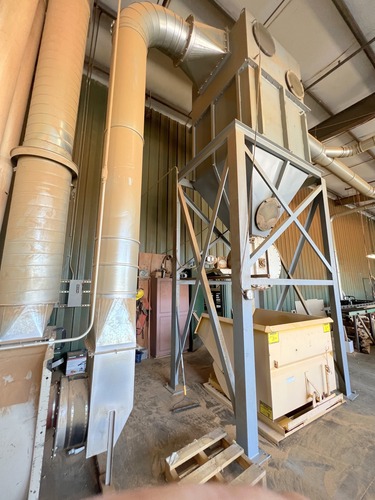6000 cfm Dust Collector, 20 HP fan, 16" Clarkes rotary airlock, Norfab quick-fit ducting & blow pipe - Image 4