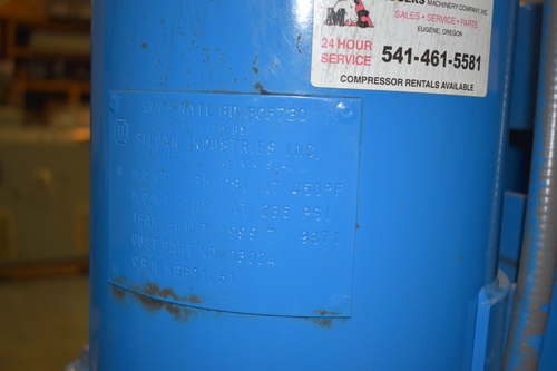57 cfm, 100 psig, Quincy Northwestern #F15-V, Rotary Screw Air Compressor, 15 HP, 460 V., electrical panel - Image 8