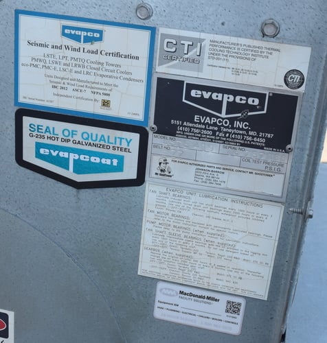 Evapco #LSTE-419, Cooling Tower, hot dip galvanized steel, ABB VFD electrical panel, seismic & wind load - Image 10