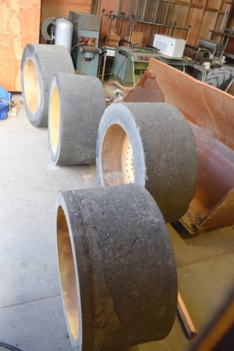 20-3/4" width Setco #R74754, Solid Cushion Tire Wheels, 34" inside diameter, 9-1/2" center hole, fits - Image 6