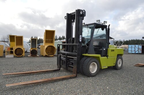 15,000 lb. Clark, Diesel Forklift, triple stage mast, side shift, fork positioners, 8' forks, remanufactured - Image 4