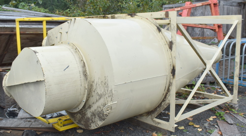 54" Dust Cyclone, 13' long, 13" inlet, 14" top outlet, 12" bottom discharge, ladder & platform, 4' stand - Image 5