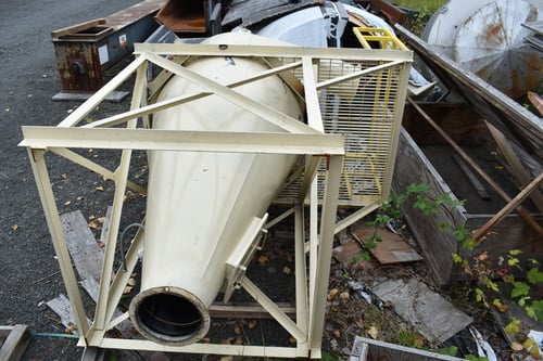 54" Dust Cyclone, 13' long, 13" inlet, 14" top outlet, 12" bottom discharge, ladder & platform, 4' stand - Image 7