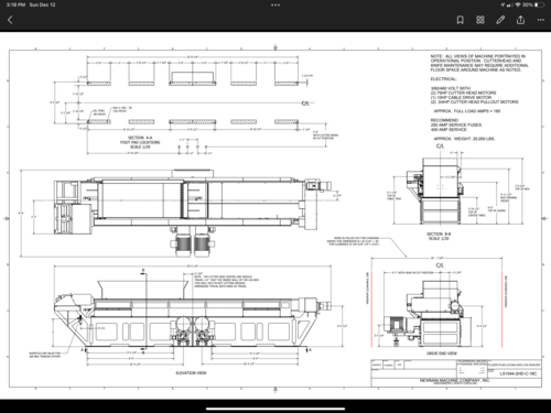 Newman #LS1044-2HD-C-18, Shaving Mill, (2) 75 HP cutter head motors, 10 HP cable drive motor, (2) 3/4 HP - Image 7