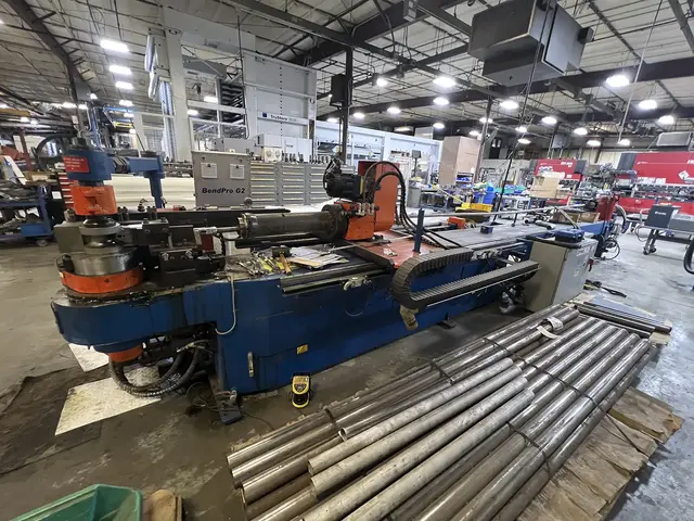 4" Pines #CNC-100-LH, CNC dual spindle tube bender, 195° max bend, 4" x .109" wall steel, 4" x .065" wall - Image 2