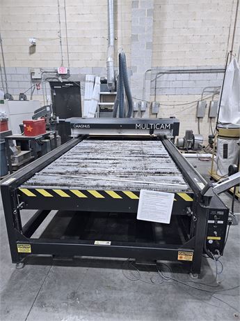 Multicam #Magnus-510HD, CO2 laser, 62" x 122" work area, 450 watt, 2000 lb. table capacity, chiller, vision - Image 3