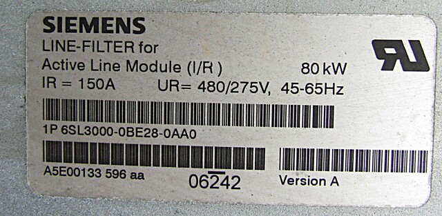 100 HP Siemens, Sinamics-6SL3130-7TE28-OAA1, AC Variable Frequency Drive, 133 amps, 600 Volts - Image 4