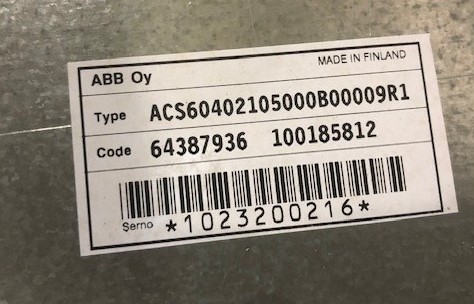 100 HP ABB, ACS60402105, AC Variable Frequency Drive, floor mounted enclosure, 260/200 amp, 0-500 Volts - Image 3