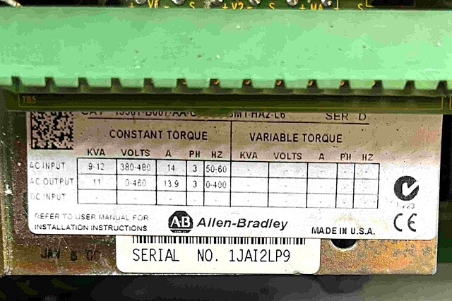 10 HP Allen-Bradley, 1336T, AC Variable Frequency Drive in Enclosure, 0-460 Volt, 13.9 amps, (3 available) - Image 3
