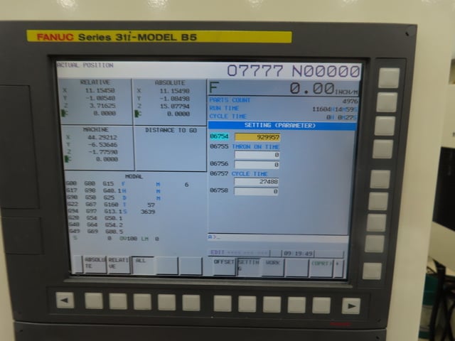 Yasda #YBM-9150V, CNC Jig Borer, 59" X, 35.4" Y, 17.7" Z, 24000 RPM, 30/25 HP, Fanuc 31i-B5, Probing, 24K - Image 5