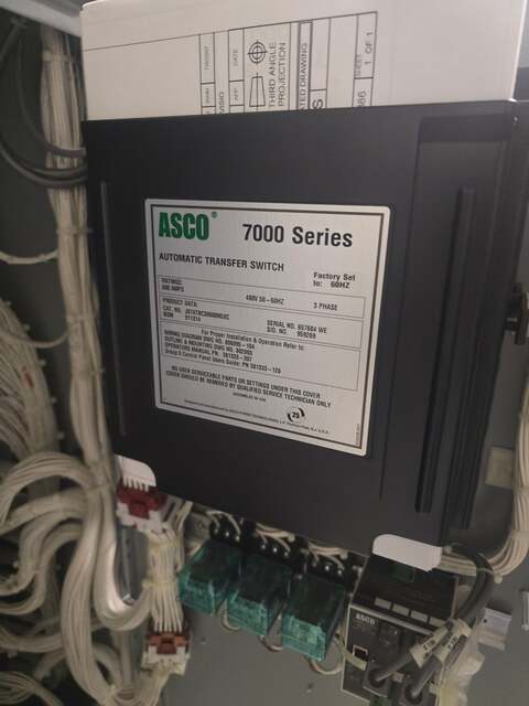600 Amp. ASCO 7000 Series, Bypass Isolation Automatic Transfer Switch, 480 Volts - Image 2
