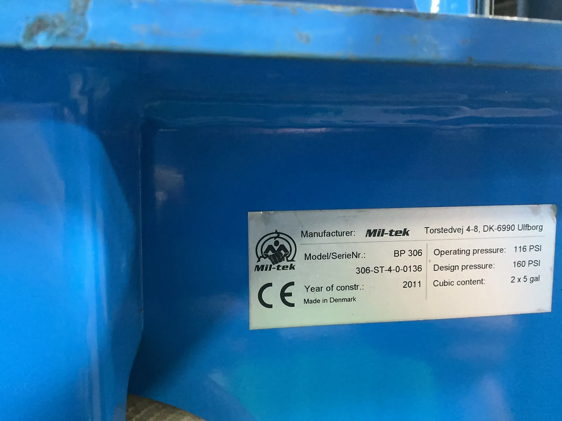 35" x 28" x 54" Mil-Tek #BP-306, Vertical Baler, 160 PSI., 2011 - Image 5