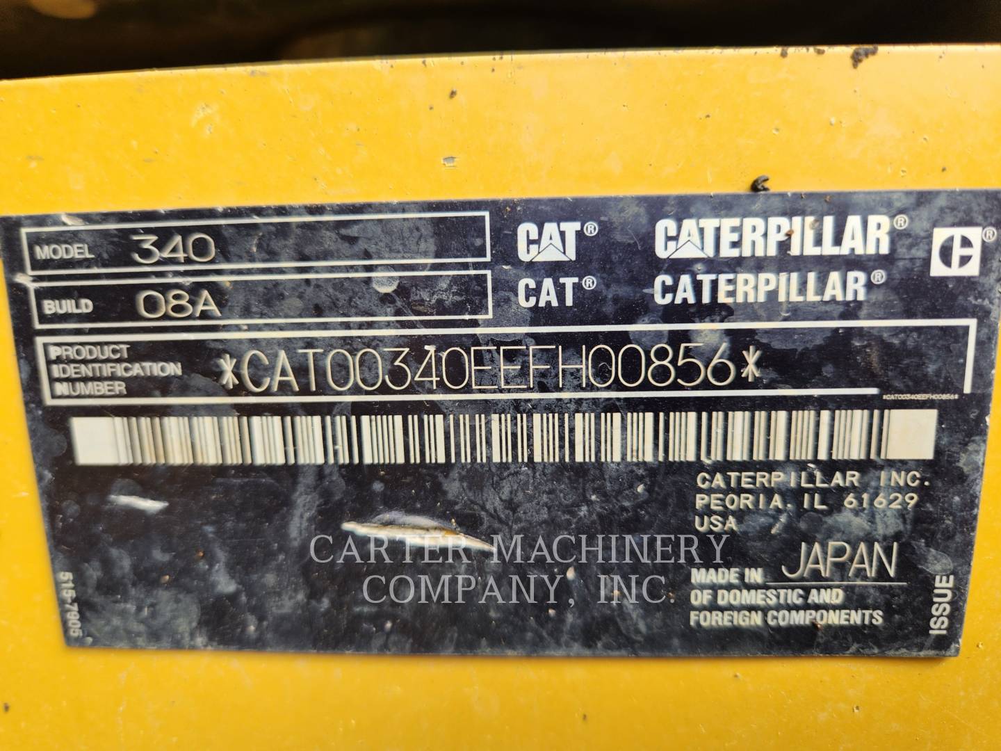 Caterpillar 340, 3613 hours, S/N: EFH00856, 2023 - Image 6