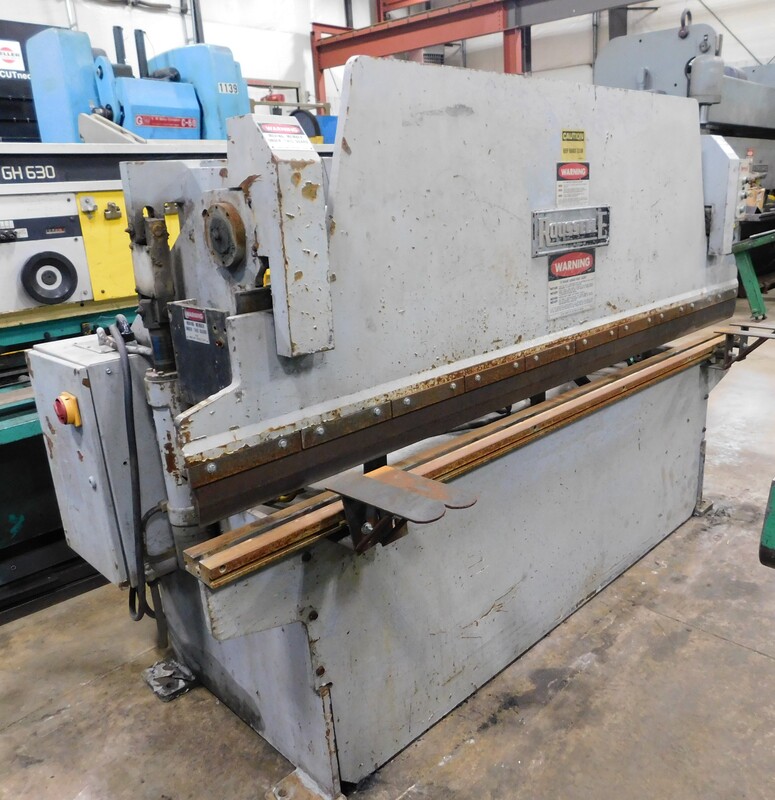 20 Ton, Rousselle #PL2020, hydraulic press brake, 8' overall, manual valve actuation, mechanical stop to - Image 2