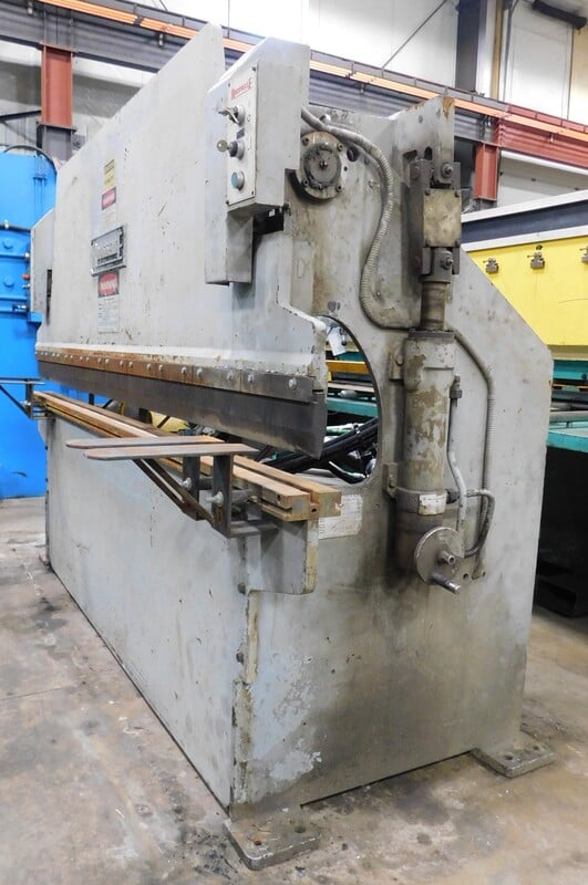 20 Ton, Rousselle #PL2020, hydraulic press brake, 8' overall, manual valve actuation, mechanical stop to - Image 3