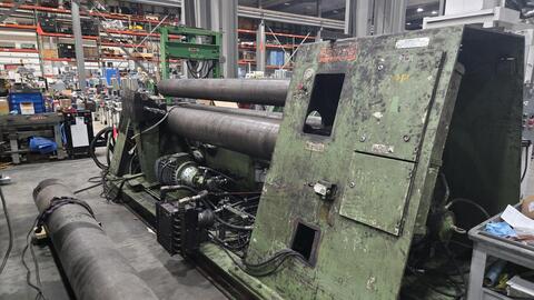 1" x 10' Roundo #PS360, 3-Roll Pyramid / Initial Pinch Hydraulic Plate Roll, 14.5" roll diameter, 40 HP, 1989 - Image 2