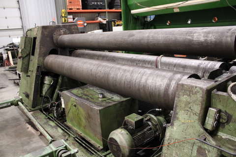 1" x 10' Roundo #PS360, 3-Roll Pyramid / Initial Pinch Hydraulic Plate Roll, 14.5" roll diameter, 40 HP, 1989 - Image 5