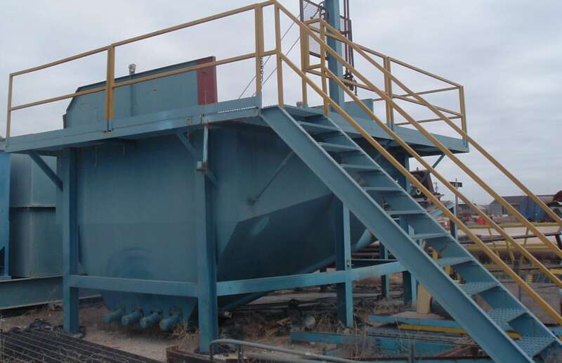 Sludge feed Hopper, 25 cu.yd., 12' W x 9' H x 14' L, 4 screw discharge to truck, Carbon Steel, unused - Image 3