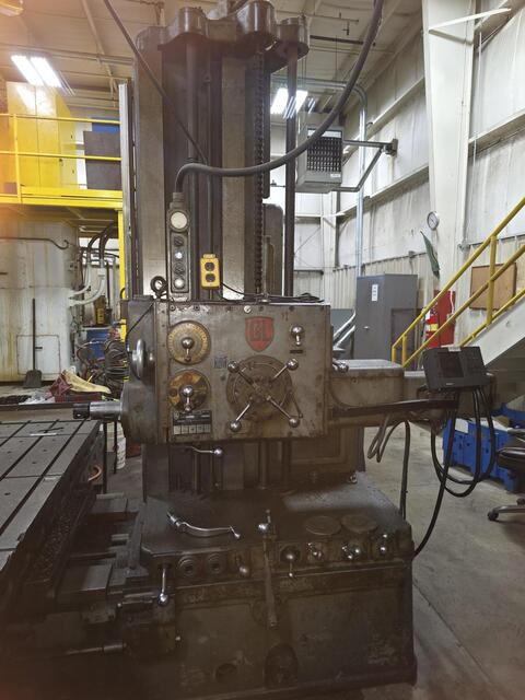 3" Giddings & Lewis #300, table type horizontal boring mill, 24" spindle travel, 22-1600 RPM, 36 speed - Image 2