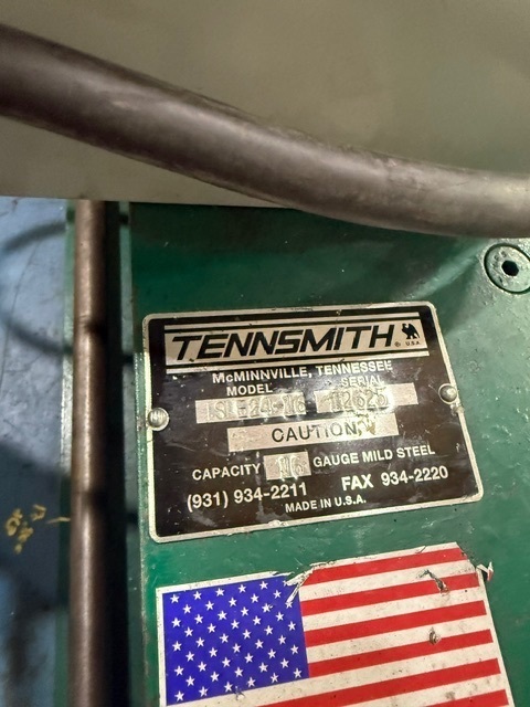 24" Tennsmith #SLE-24-16, Sheet Slitter, 16 gauge capacity, adjustable material width, electric motor driven - Image 3