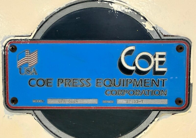 6,000 Lb. Coe Press Equipment #CPR-6024, Motorized Reel, 24" width, 60" outside dimensions, 16"-21" ID, 480 V. - Image 4