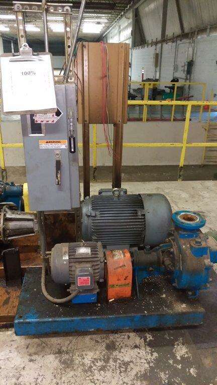100 GPM @ 60' TDH, Crown #B30-7X, self priming, D.I., 3 x 3 x 7, 3 HP, horizontal, #1271661 (2 available) - Image 5
