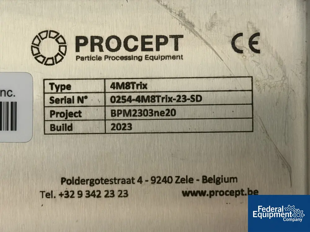 Procept #4M8-TriX, Spray Dryer System, w/N2CL unit, touchscreen PC control, Huber chiller, glass process - Image 2
