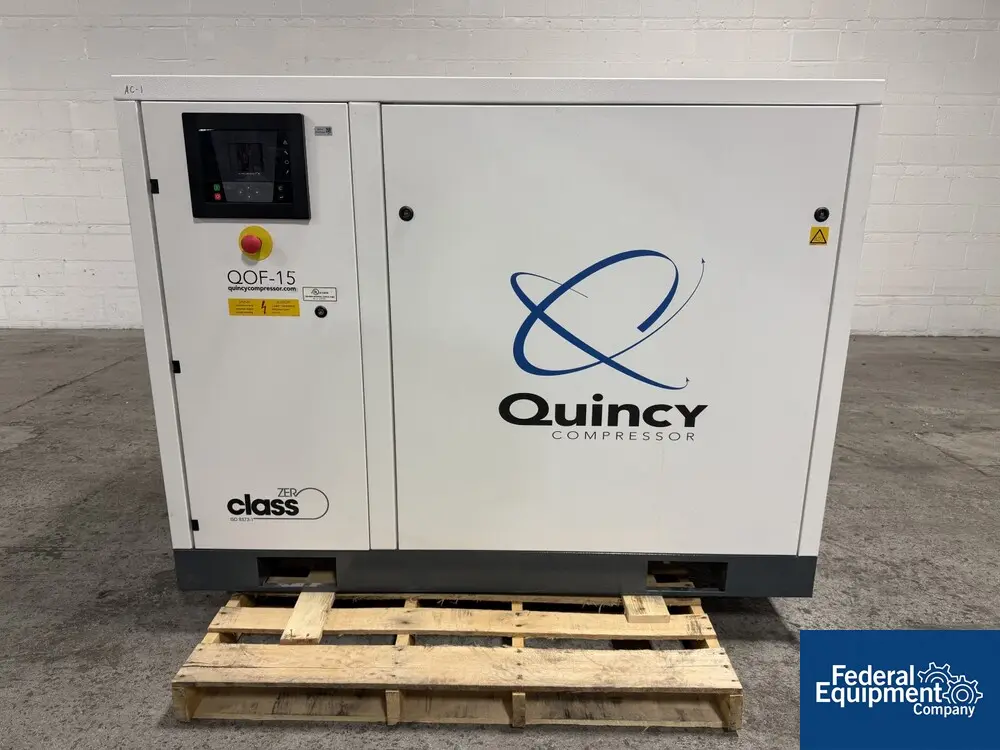 43 CFM, 116 psi, Quincy #Q0F15, air compressor, 15 HP, 460 V., air cooled, 2024 - Image 1