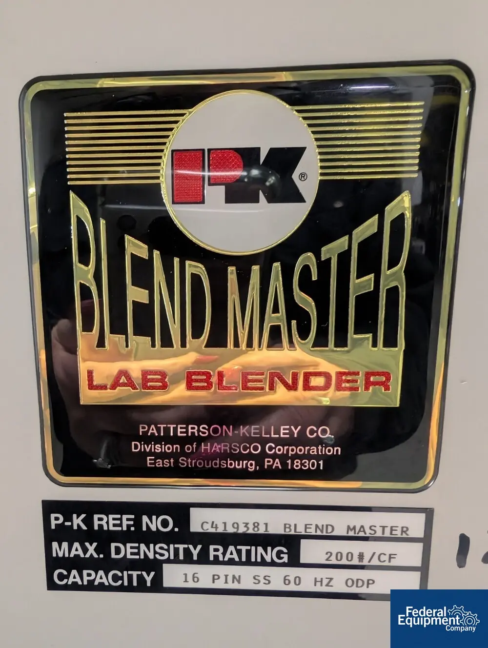 16 qt. Patterson -Kelley #Blendmaster, Twin Shell Blender, Stainless Steel shell w/pin bar, (1) 8 qt. & (1) 4 - Image 2