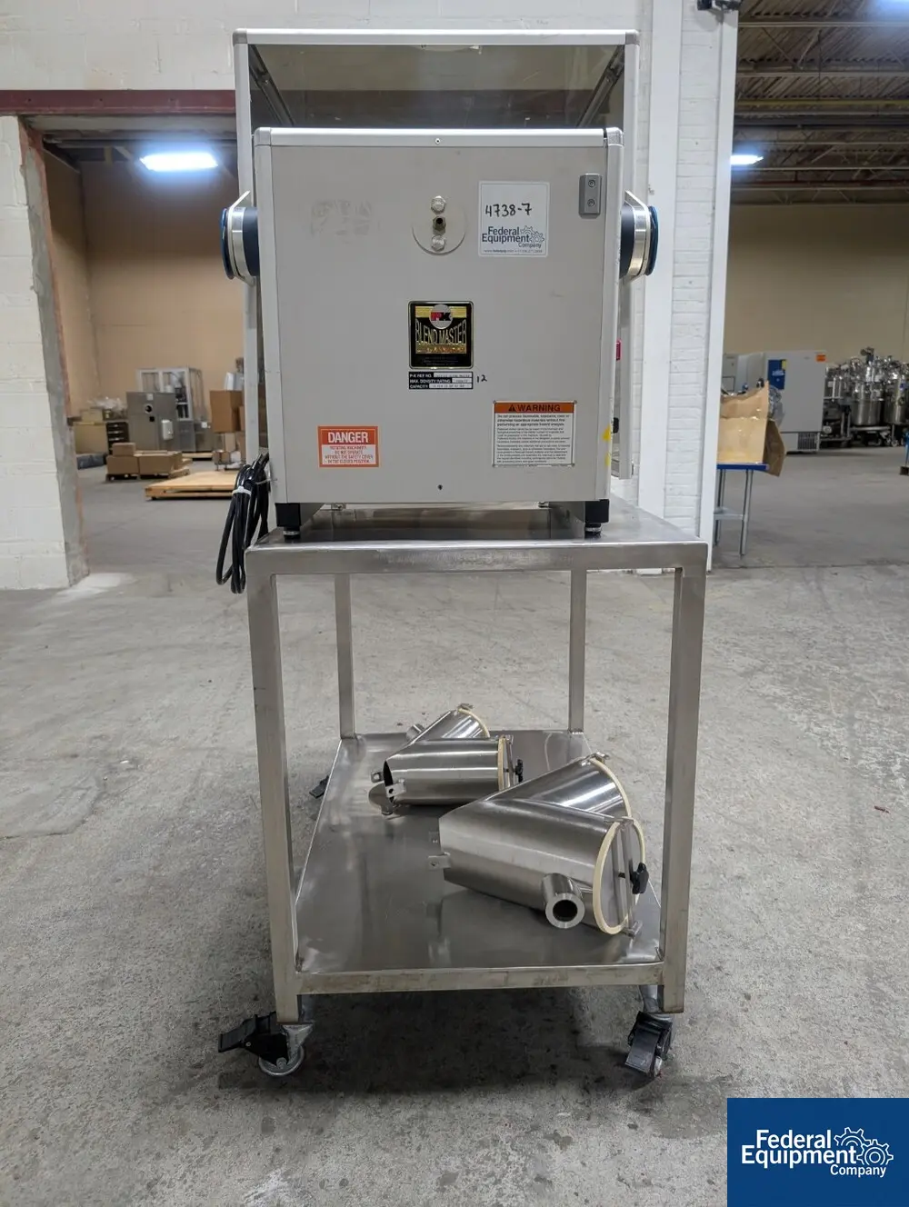 16 qt. Patterson -Kelley #Blendmaster, Twin Shell Blender, Stainless Steel shell w/pin bar, (1) 8 qt. & (1) 4 - Image 5