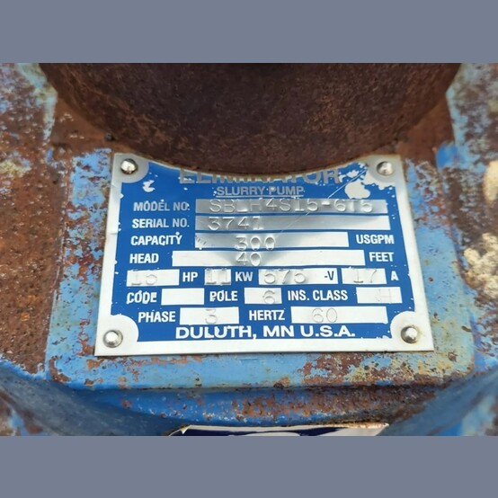 300 GPM @ 40' TDH, GPM #SBLH4S15-6T5, Submersible Slurry Pump, 4" discharge, 6" suction, 15 HP, 1200 RPM, 575 - Image 3