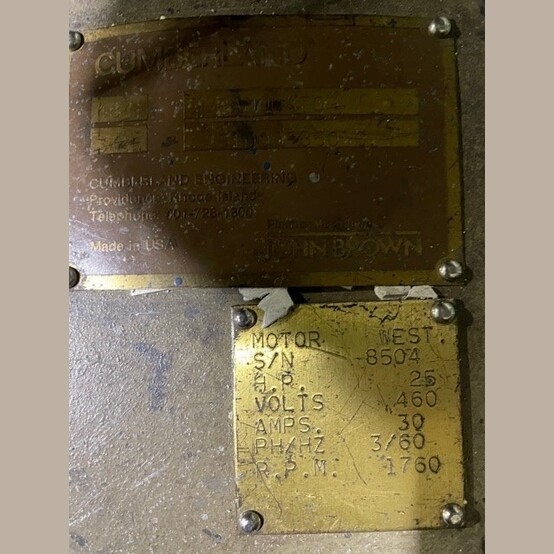 16" x 16" Cumberland #484, Plastic Granulator, 3-blade rotor, 25 HP, 1760 RPM, 460 Volts, 3PH - Image 3